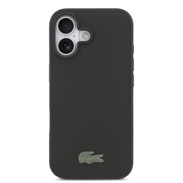 iPhone 17 Lacoste Iconic Petit Pique MagSafe cover og magnetisk kortholder - Sort