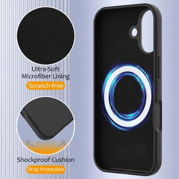 iPhone 17 Liquid Silikone Cover - MagSafe Kompatibel - Sort