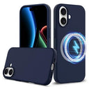 iPhone 17 Liquid Silikone Cover - MagSafe Kompatibel - Mørkeblå