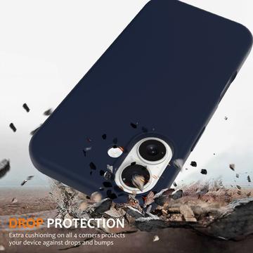 iPhone 17 Liquid Silikone Cover - MagSafe Kompatibel - Mørkeblå