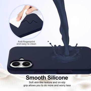 iPhone 17 Liquid Silikone Cover - MagSafe Kompatibel - Mørkeblå