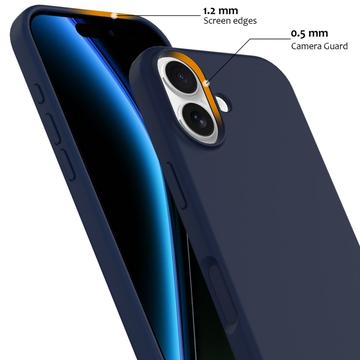 iPhone 17 Liquid Silikone Cover - MagSafe Kompatibel - Mørkeblå