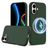 iPhone 17 Liquid Silikone Cover - MagSafe Kompatibel - Mørkegrøn