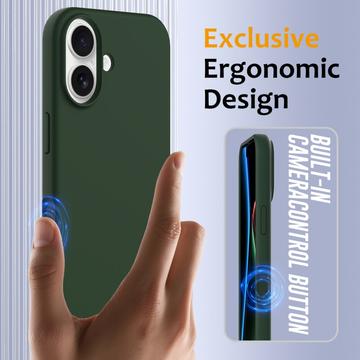 iPhone 17 Liquid Silikone Cover - MagSafe Kompatibel - Mørkegrøn