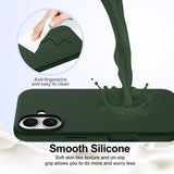 iPhone 17 Liquid Silikone Cover - MagSafe Kompatibel - Mørkegrøn