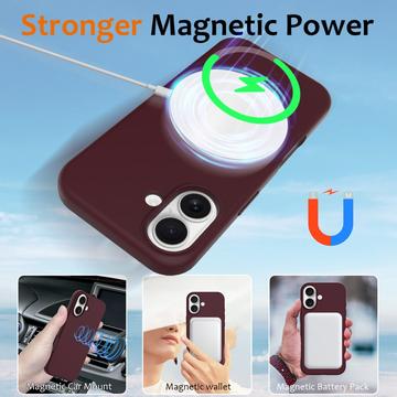 iPhone 17 Liquid Silikone Cover - MagSafe Kompatibel - Vinrød