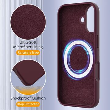 iPhone 17 Liquid Silikone Cover - MagSafe Kompatibel - Vinrød