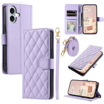 iPhone 17 Luksus Vatteret Pung - Lilla