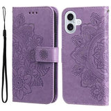 iPhone 17 Mandala Series Etui med Pung - Lilla