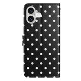 iPhone 17 Pung Etui med Prikket Mønster - Sort