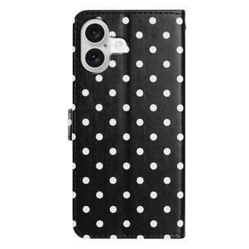 iPhone 17 Pung Etui med Prikket Mønster - Sort