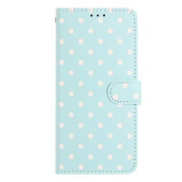 iPhone 17 Pung Etui med Prikket Mønster - Blå