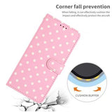 iPhone 17 Pung Etui med Prikket Mønster - Pink
