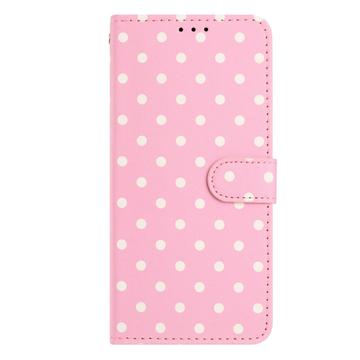 iPhone 17 Pung Etui med Prikket Mønster - Pink