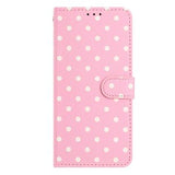 iPhone 17 Pung Etui med Prikket Mønster - Pink