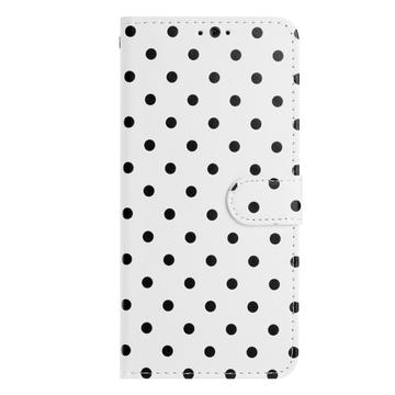 iPhone 17 Pung Etui med Prikket Mønster - Hvid