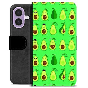 iPhone 17 Premium Flip Cover med Pung - Avocadomønster