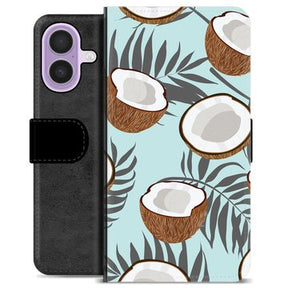 iPhone 17 Premium Flip Cover med Pung - Kokosnød