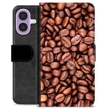 iPhone 17 Premium Flip Cover med Pung - Kaffebønner