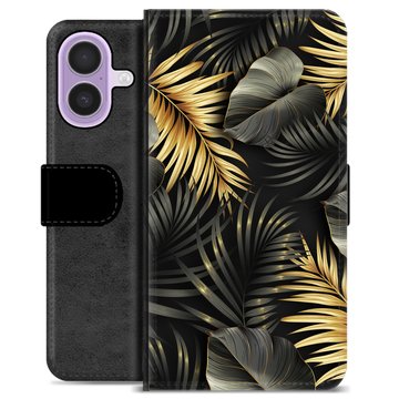 iPhone 17 Premium Flip Cover med Pung - Gyldne Blade