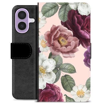 iPhone 17 Premium Flip Cover med Pung - Romantiske Blomster