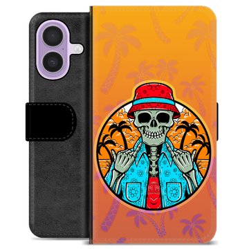 iPhone 17 Premium Flip Cover med Pung - Skelet Sommer