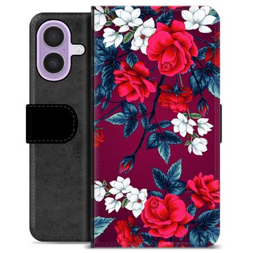 iPhone 17 Premium Flip Cover med Pung - Vintage Blomster