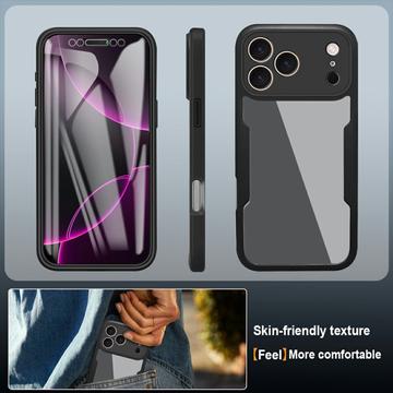 iPhone 17 Pro 360 Beskyttelse Cover - Pink / Klar
