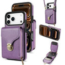 iPhone 17 Pro Alt-i-et cover med pung og rem - Lilla