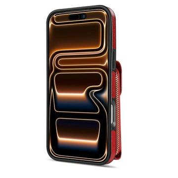 iPhone 17 Pro Alt-i-et cover med pung og rem - rød