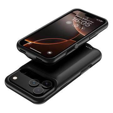 iPhone 17 Pro Backup Battericover - 6000mAh - Sort