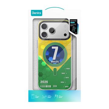 iPhone 17 Pro Benks D3 MagSafe Fodbold TPU Cover - Brasilien