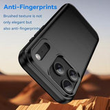 iPhone 17 Pro Børstet TPU Cover - Karbonfiber - Sort