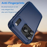 iPhone 17 Pro Børstet TPU Cover - Karbonfiber - blå