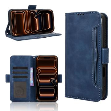 iPhone 17 Pro Kortholder Pung Etui - Blå