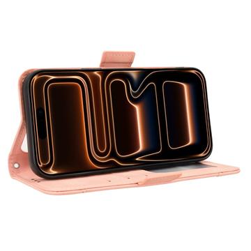 iPhone 17 Pro Kortholder Pung Etui - Pink