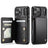 iPhone 17 Pro Caseme C22-etui RFID-kortpung - Sort