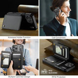 iPhone 17 Pro Caseme C22-etui RFID-kortpung - Sort