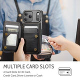 iPhone 17 Pro Caseme C22-etui RFID-kortpung - Sort