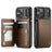 iPhone 17 Pro Caseme C22-etui RFID-kortpung - brun