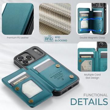 iPhone 17 Pro Caseme C22-etui RFID-kortpung - grøn