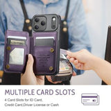 iPhone 17 Pro Caseme C22-etui RFID-kortpung - lilla