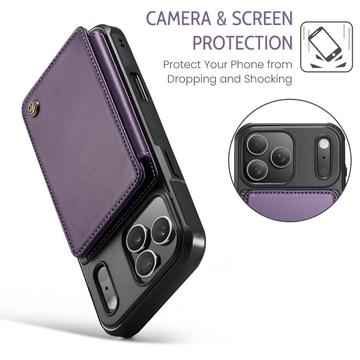 iPhone 17 Pro Caseme C22-etui RFID-kortpung - lilla