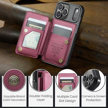 iPhone 17 Pro Caseme C22-etui RFID-kortpung - rød