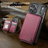 iPhone 17 Pro Caseme C22-etui RFID-kortpung - rød