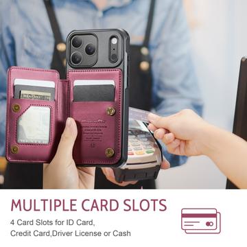 iPhone 17 Pro Caseme C22-etui RFID-kortpung - rød