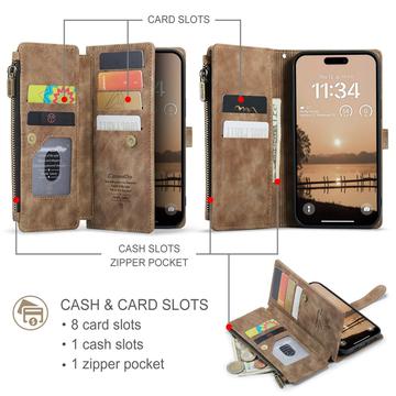 iPhone 17 Pro Caseme C30 Multifunktionel Pung - Brun