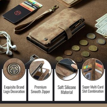 iPhone 17 Pro Caseme C30 Multifunktionel Pung - Brun