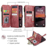 iPhone 17 Pro Caseme C30 Multifunktionel Pung - Rød