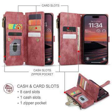 iPhone 17 Pro Caseme C30 Multifunktionel Pung - Rød